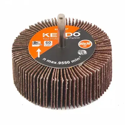 KENDO Lamelový brusný kotouč 80 × 30 mm s upínací stopkou, zrnitost 60 - 92237127