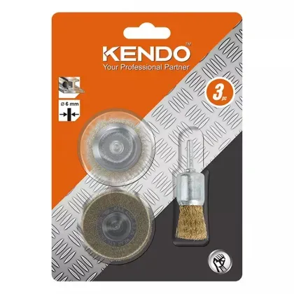 KENDO Sada drátěných kartáčů 3 ks - 76100120