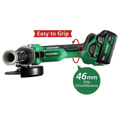 HiKOKI Aku úhlová bruska 125 mm, 18V/2x5,0 Ah, G1813DAWQZ