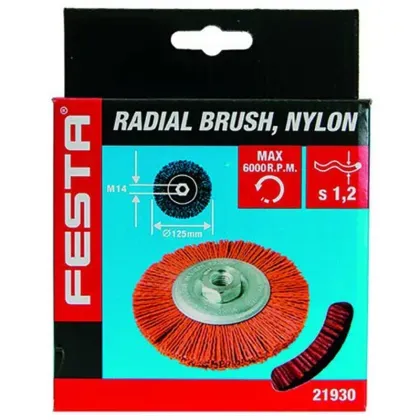 FESTA kartáč rotační nylonový 125 mm M14 - 21930
