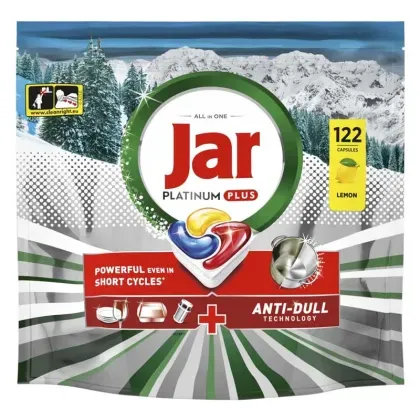 JAR Kapsle do myčky Platinum Plus Lemon, 122 ks