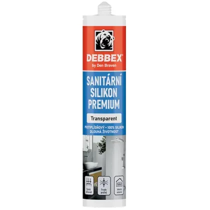 DEBBEX Sanitární silikon PREMIUM 280 ml, transparentní - 30211PM