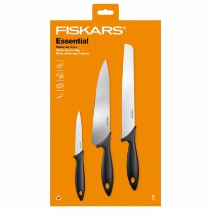 FISKARS Sada nožů Essential 3 ks - startovací, 1065583